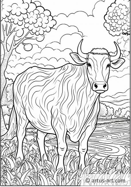 Cows Coloring Page For Kids